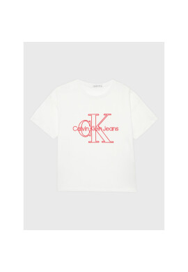 Calvin Klein Jeans Тишърт Monogram IG0IG01944 Бял Regular Fit - Pepit.bg