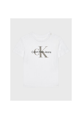 Calvin Klein Jeans Тишърт Monogram IN0IN00001 Бял Regular Fit - Pepit.bg
