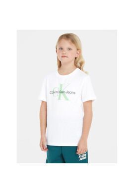 Calvin Klein Jeans Тишърт Monogram IU0IU00460 Бял Regular Fit - Pepit.bg