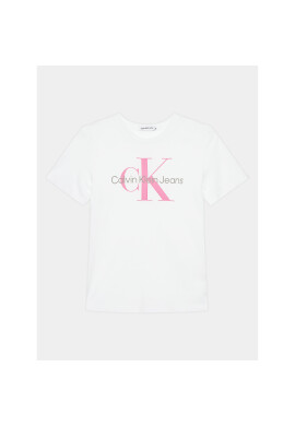 Calvin Klein Jeans Тишърт Monogram IU0IU00460 Бял Regular Fit - Pepit.bg