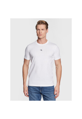 Calvin Klein Jeans Тишърт Monogram J30J322466 Бял Regular Fit - Pepit.bg