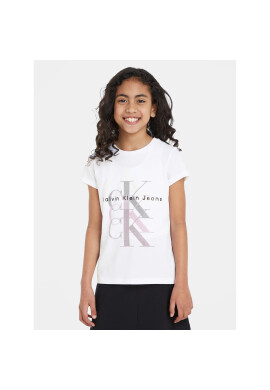 Calvin Klein Jeans Тишърт Monogram Repeat IG0IG02263 Бял Slim Fit - Pepit.bg