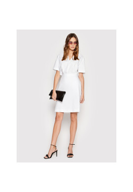 Calvin Klein Пола тип трапец Side Split K20K203836 Бял Regular Fit - Pepit.bg