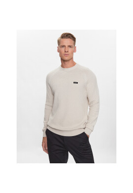 Calvin Klein Пуловер K10K111476 Бежов Regular Fit - Pepit.bg