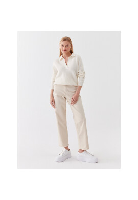 Calvin Klein Пуловер K20K205837 Екрю Regular Fit - Pepit.bg