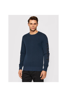 Calvin Klein Пуловер Two Tone Micro Structure K10K107460 Тъмносин Regular Fit - Pepit.bg