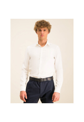 Calvin Klein Риза Structure Easy Iron K10K104975 Бял Slim Fit - Pepit.bg
