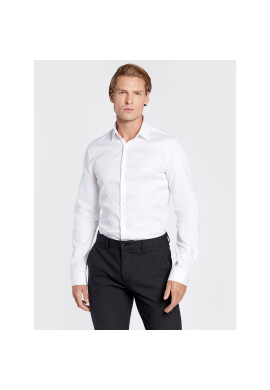 Calvin Klein Риза Structure K10K110570 Бял Slim Fit - Pepit.bg
