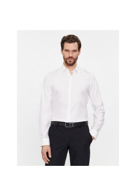 Calvin Klein Риза Structure K10K112106 Бял Slim Fit - Pepit.bg