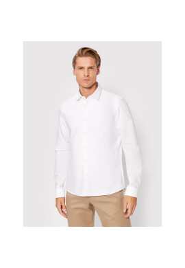 Calvin Klein Риза Washed Oxford Solid K10K109887 Бял Slim Fit - Pepit.bg