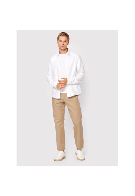 Calvin Klein Риза Washed Oxford Solid K10K109887 Бял Slim Fit - Pepit.bg