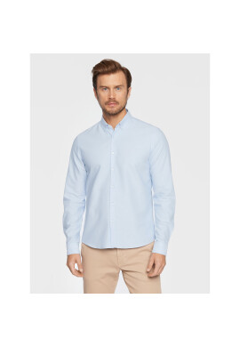 Calvin Klein Риза Washed Oxford Solid K10K109887 Син Slim Fit - Pepit.bg