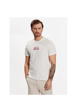 Calvin Klein Тишърт Cloud Logo K10K111119 Бял Regular Fit - Pepit.bg
