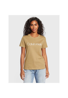 Calvin Klein Тишърт Core Logo K20K202142 Бежов Regular Fit - Pepit.bg