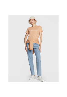 Calvin Klein Тишърт Core Logo K20K202142 Бежов Regular Fit - Pepit.bg