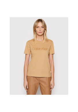 Calvin Klein Тишърт Core Logo K20K202142 Кафяв Regular Fit - Pepit.bg