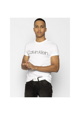 Calvin Klein Тишърт Front Logo K10K104063 Бял Regular Fit - Pepit.bg