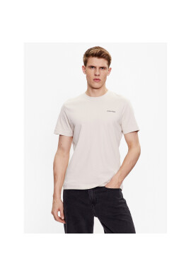 Calvin Klein Тишърт Micro Logo Interlock K10K109894 Бежов Regular Fit - Pepit.bg