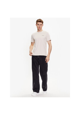 Calvin Klein Тишърт Micro Logo Interlock K10K109894 Бежов Regular Fit - Pepit.bg