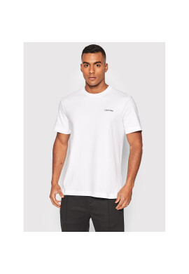 Calvin Klein Тишърт Micro Logo Interlock K10K109894 Бял Regular Fit - Pepit.bg