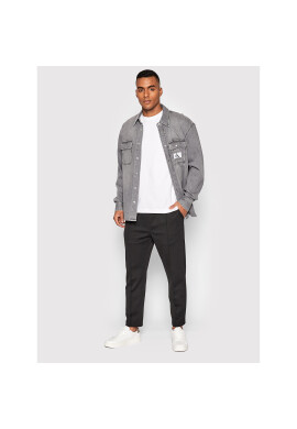 Calvin Klein Тишърт Micro Logo Interlock K10K109894 Бял Regular Fit - Pepit.bg