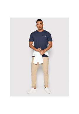 Calvin Klein Тишърт Micro Logo Interlock K10K109894 Тъмносин Regular Fit - Pepit.bg