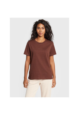 Calvin Klein Тишърт Micro Logo K20K203677 Кафяв Regular Fit - Pepit.bg