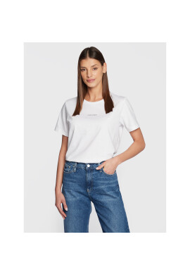 Calvin Klein Тишърт Micro Logo K20K205454 Бял Regular Fit - Pepit.bg