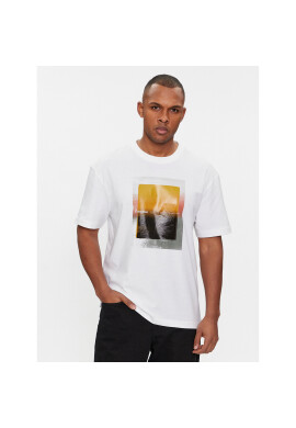 Calvin Klein Тишърт Sense Layer K10K112394 Бял Regular Fit - Pepit.bg