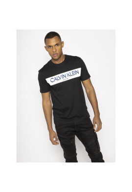 Calvin Klein Тишърт Stripe Logo K10K105165 Черен Regular Fit - Pepit.bg