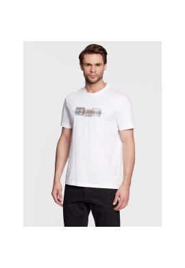 Calvin Klein Тишърт Striped Logo K10K110799 Бял Regular Fit - Pepit.bg
