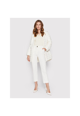 Cappellini Пухено яке M24423 06695 Бял Regular Fit - Pepit.bg