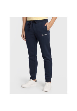 Champion Долнище анцуг Small Script Logo 217867 Тъмносин Regular Fit - Pepit.bg