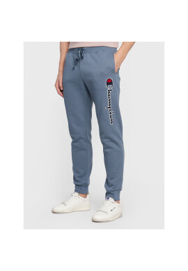 Champion Долнище анцуг Vertical Logo Embroidery 217860 Син Regular Fit - Pepit.bg