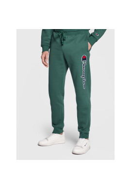 Champion Долнище анцуг Vertical Logo Embroidery 217860 Зелен Regular Fit - Pepit.bg