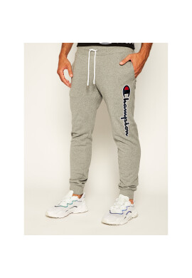 Champion Долнище анцуг Satin Script Logo 214190 Сив Regular Fit - Pepit.bg