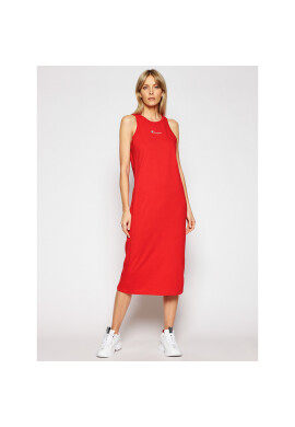 Champion Ежедневна рокля Ribbed Insert Script Logo 112742 Червен Regular Fit - Pepit.bg