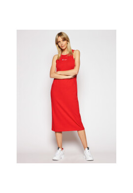 Champion Ежедневна рокля Ribbed Insert Script Logo 112742 Червен Regular Fit - Pepit.bg