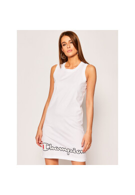 Champion Ежедневна рокля Script Logo Ribbed Trim 112657 Бял Regular Fit - Pepit.bg