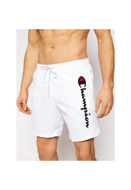 Champion Плувни шорти Satin Script Logo Board 214428 Бял Board Fit - Pepit.bg