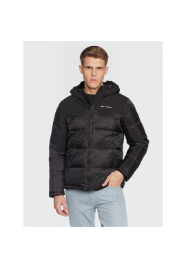 Champion Пухено яке Script Logo 218080 Черен Regular Fit - Pepit.bg