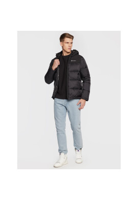 Champion Пухено яке Script Logo 218080 Черен Regular Fit - Pepit.bg