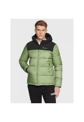 Champion Пухено яке Script Logo 218080 Зелен Regular Fit - Pepit.bg