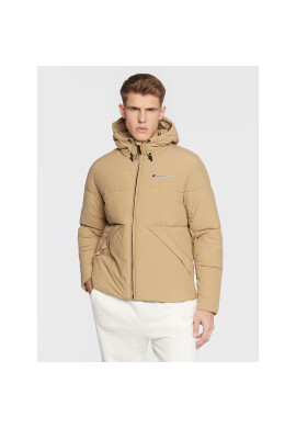 Champion Пухено яке Script Logo 218083 Бежов Regular Fit - Pepit.bg