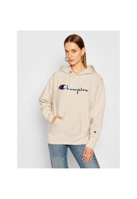 Champion Суитшърт Script Logo 113794 Бежов Regular Fit - Pepit.bg