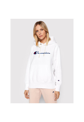 Champion Суитшърт Script Logo 114788 Бял Regular Fit - Pepit.bg