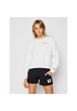 Champion Суитшърт Script Logo Track 112686 Бял Oversize - Pepit.bg