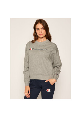 Champion Суитшърт Vintage Script Logo 112640 Сив Custom Fit - Pepit.bg