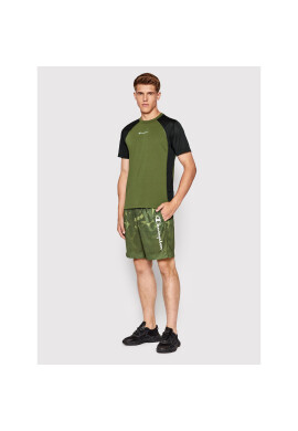 Champion Тениска от техническо трико Micro Mesh Insert 217111 Зелен Athletic Fit - Pepit.bg