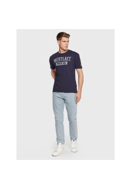 Champion Тишърт 217986 Тъмносин Regular Fit - Pepit.bg